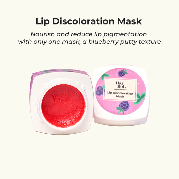 Harkoi Lip Discoloration Mask - nourish and reduce lip pigmentation with only one mask, a blueberry putty texture