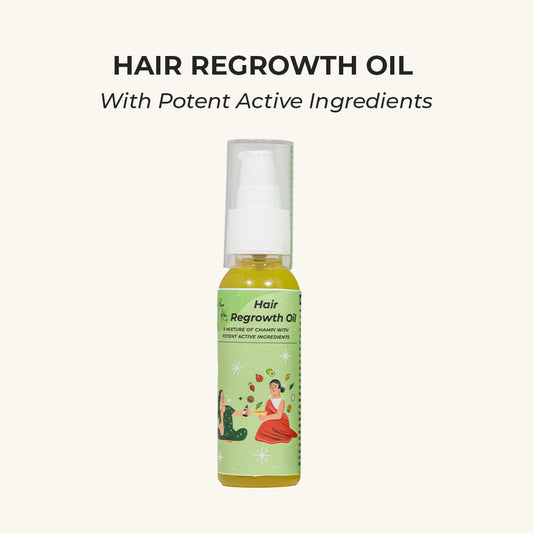 Hair Regrowth Oil - Potent Actives like Ceramides, Vitamin C & 16 Botanical Oils (Jaborandi, Gotu Kola & more) a mixture of champi with potent actives