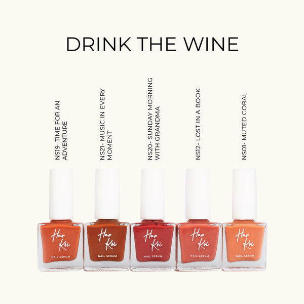 Drink the Wine Edit - a collection of muted reds, maroons & corals